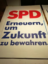 Plakat SPD Erneuern um Zukunft zu bewahren 1980er Original DIN A0 Top!