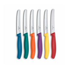 6 Stk. VICTORINOX Tomatenmesser Messer Küchenmesser Obstmesser - bunt r