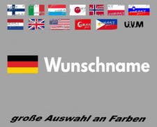 NAME & FLAGGE Autoaufkleber