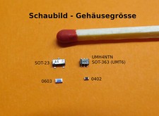 100x Rohm UMH4NTN SOT-363 NPN