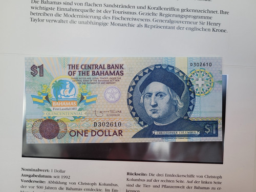 Bahamas dollar 1992 banknote - bahamas,