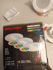 BRILONER - 3er Set Bad Einbaustrahler LED mit Fernbedienung, einstellbar von wa