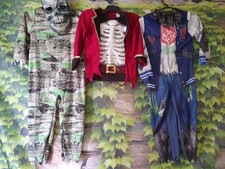 Halloween Kostüm Set für Jungs Gr. 110–116 – 3 Teile – Skelett & Wolf