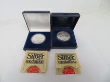 Silber 1000 2 Medaillen 1985