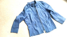 Damen Sommer-Lederjacke blau