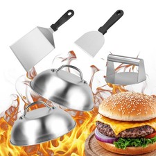 Smash Burger Set Burger Brater Burgerglocke Burgerpresse Hamburgerpresse 5-tlg.