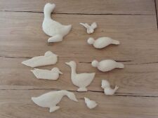 Sparpaket 97 - Dekoartikel Tiere - 10 Teile - Schrühware Keramik-Rohlinge