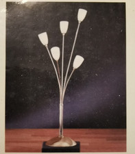 Honsel Tischleuchte Tischlampe Tulpenform 5x 20W mit Dimmer messing