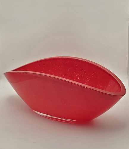 Dekoschale rot oval - rot, obstschale