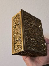 Antike Messing Schmuckdose mit