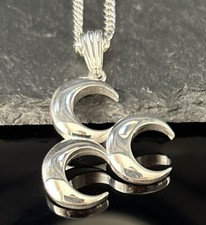 Bozkurt Üc Hilal mit Panzerkette 925er Echt Silber TURKIYE Türk OSMANLI Ayyildiz