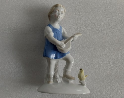 Figur mädchen mit - figur, mandoline