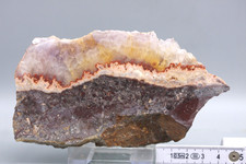 Achat mit Amethyst, Hartmannsdorf, Erzgebirge, 13 cm, geschnitten (7-U)