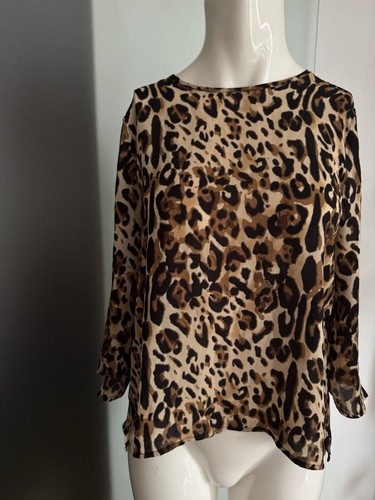Bluse leoparden muster s - bluse,