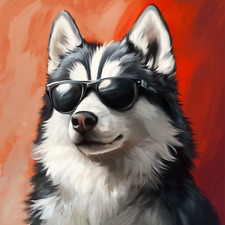 Wandtattoo Aufkleber Husky mit