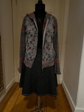 Hoody Damenmode Dunque 40/42 Grau Rot Grün Blau Türkis Doppelzipper L:57; B:50