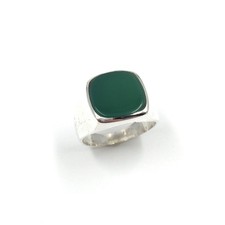 925 silber ring grüner onyx - 925,