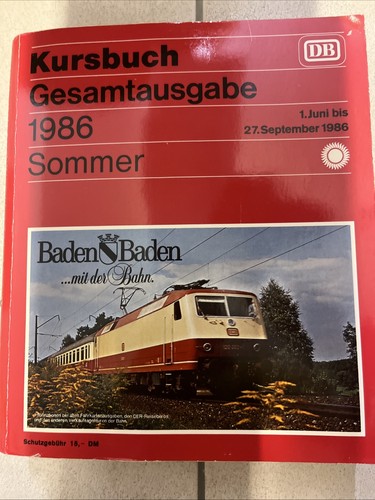 Kursbuch sommer 1986 - sommer,