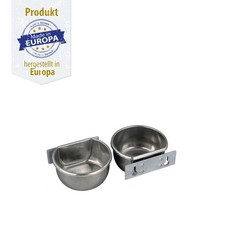 Futternapf - Edelstahl mit Halteplatte - 300 ml