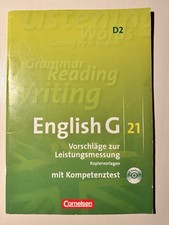 ENGLISH G 21-  D2 Vorschläge zur Leistungsmessung + Lösung - Klassenarbeit + CD