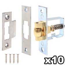 SCHWERLAST VERSTELLBAR ROLLENSCHNÄPPER 10er Pack Einsteck Tür Feder Kugel Riegel Set