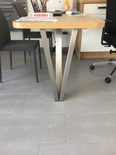 Design Tischbein, Edelstahl, Rechteckrohr, Tischgestell, Tischfuß, Untergestell