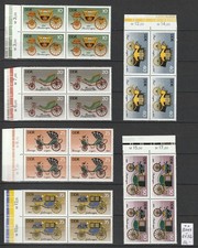 DDR Mi.-Nr. 2147 - 2152 "Historische Kutschen", 4-er Randstücke, postfrisch