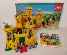 Lego 375 Gelbe Ritterburg von 1978 mit BA, Minifiguren & OVP, unvollständig