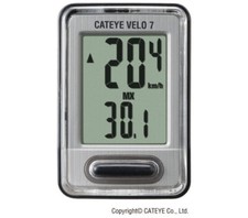 Cateye Fahrradcomputer Velo 7 CC-VL520, 7 Funktionen Kabelgebunden Black CR2032