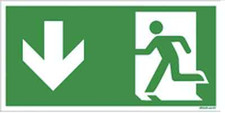 Fluchtweg notausgang schild - notausgang,