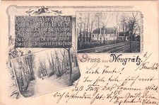 AK Neugrätz bei Fraustadt 2 Bild Altes Gasthaus u. Partie im Wald, gel. 1898