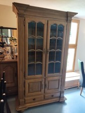 Schrank Vitrine Eiche massiv Holz Stilmöbel klassisch Landhaus NP 10.000 DM