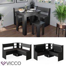 Eckbankgruppe Küchensitzgruppe Esszimmergruppe Roman Schwarz modern Vicco