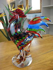 Skulptur Hahn Kristall Glas