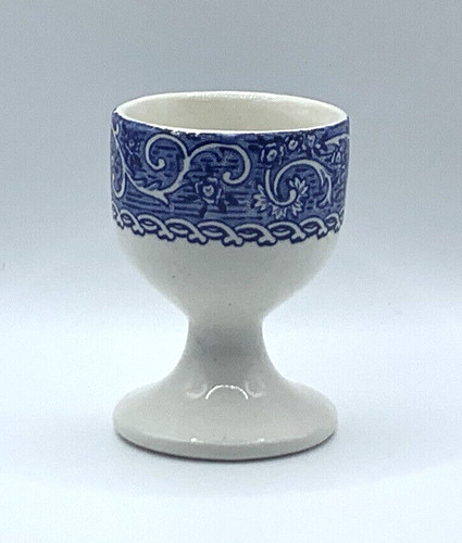 Antiker eierbecher blau - eierbecher,