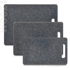 Schneidebrett Servierbrett Frühstücksbrett Kunststoff Granit Grau Tranchierbrett