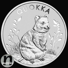 QUOKKA 2023 Australien Perth Mint - 1 Oz Silber 9999 mit Memorial in Kapsel