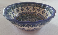 Bunzlauer Keramik Schüssel mit gewelltem Rand, Ø 21 cm, H=7 cm