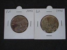 2 x 5 Euro Gedenkmünze Österreich 2003 + 2006 ,Wasserkraft+Mozart,im Münzrahmen