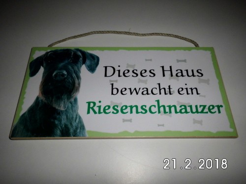 Türschild riesenschnauzer - türschild,