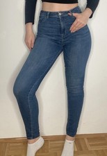 Tally Weijl Jeans Blau Gr. 38 High Waist Skinny Rana