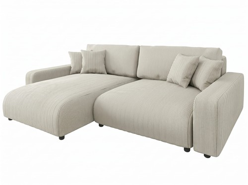 Beiges förmiges ecksofa - beiges, l-förmiges