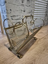 Vintage Mid-Century Retro Zeitungsständer aus Metall