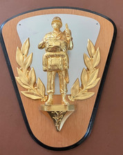 Alt Fallschirmjäger Preis 27cm Metall vergoldet Sammlerstück Dekoration Militär