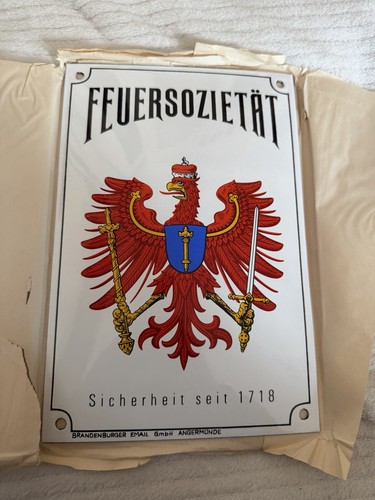 Emaille schild feuersozietät - emaille,