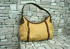 FOSSIL DAMEN STOFF HAND SCHULTER TASCHE NIETEN CAMEL RARE