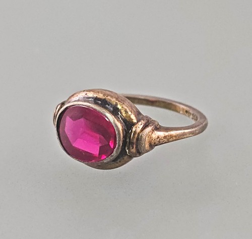 Silber ring 835er rubinroter - silber,
