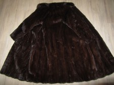 Nerz Mantel 38/40 dunkelbraun fast schwarz guter Zustand