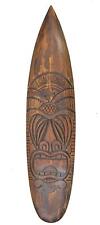 Deko Surfboard im Tiki Style aus Holz Osterinsel Tahiti Hawaii Surfbrett Lounge