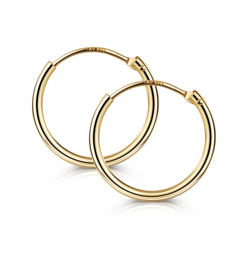 Creolen echt gold 333 - gold, ohrringe